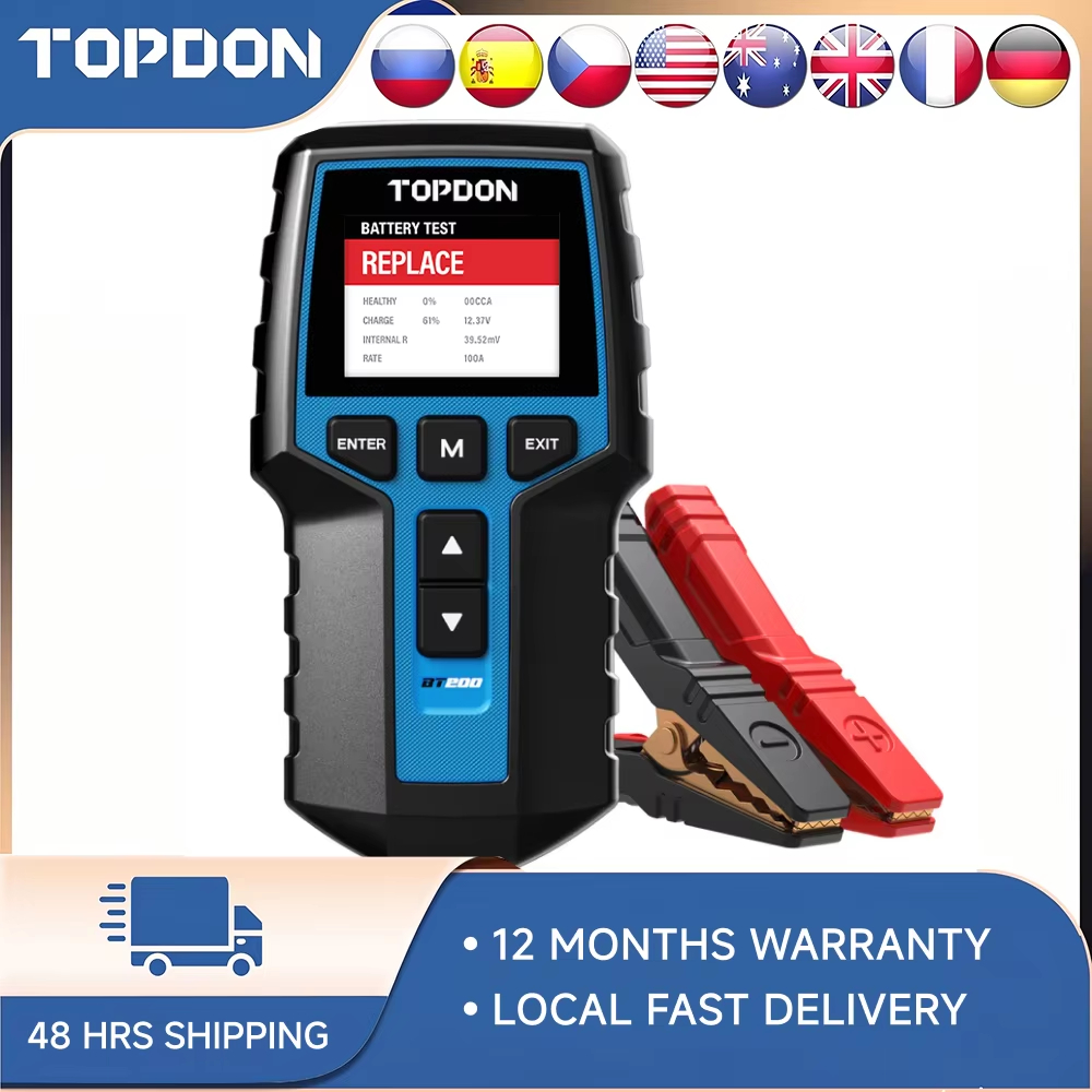 Topdon Tc001 Thermal Camera - TOPDON BT200 Dijital Akü Analizörü 12V