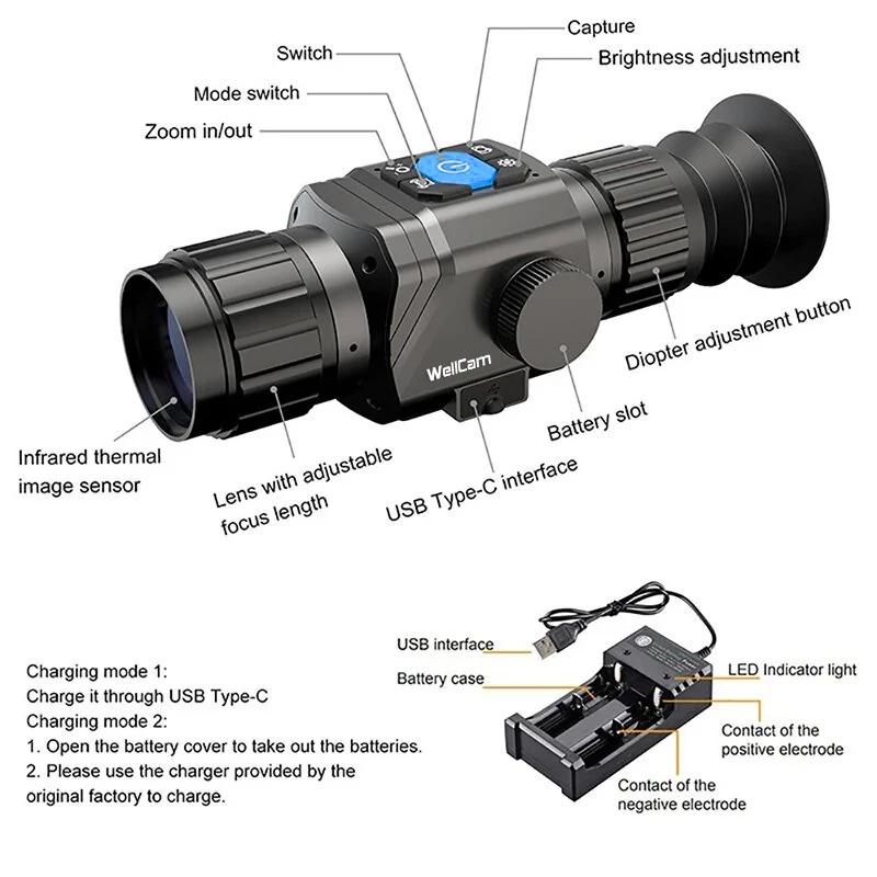 1600m Termal Avlanma Dürbünü,  - Thermal Scope Night Vision Monocular incelemesi ve fiyatı
